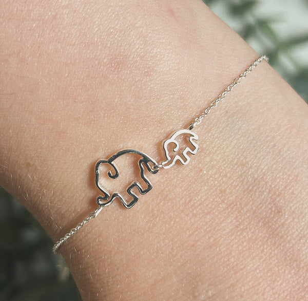You & Me Elephant 925 Sterling Silver Bracelet