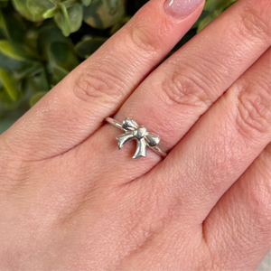 Bow Stacker Ring Handmade To Your Size in Sterling Silver