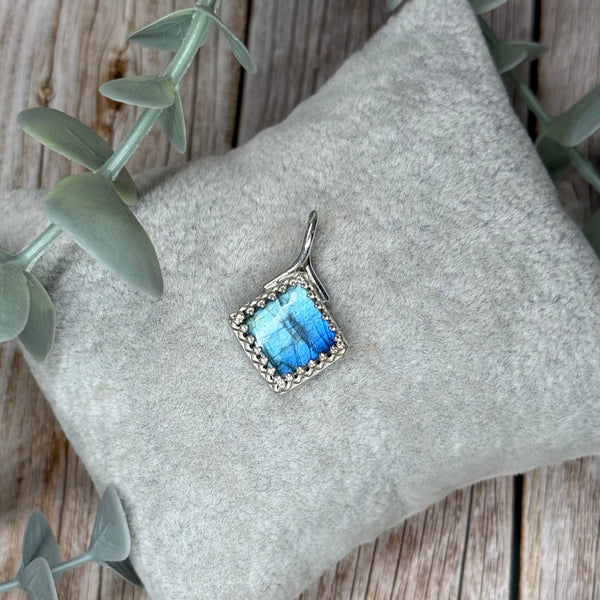 Labradorite Pendant Necklace Handmade Sterling Silver