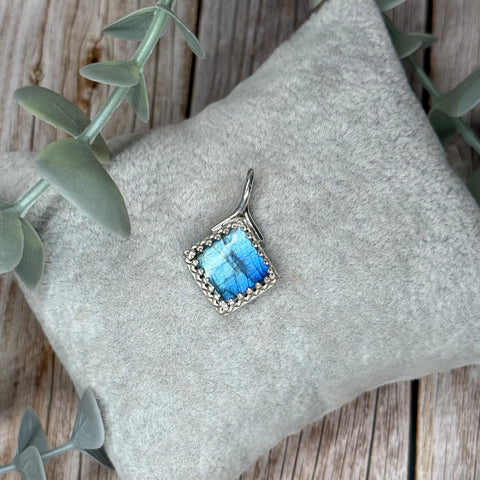 Labradorite Pendant Necklace Handmade Sterling Silver