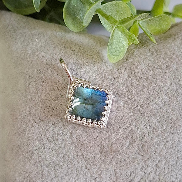 Labradorite Pendant Necklace Handmade Sterling Silver