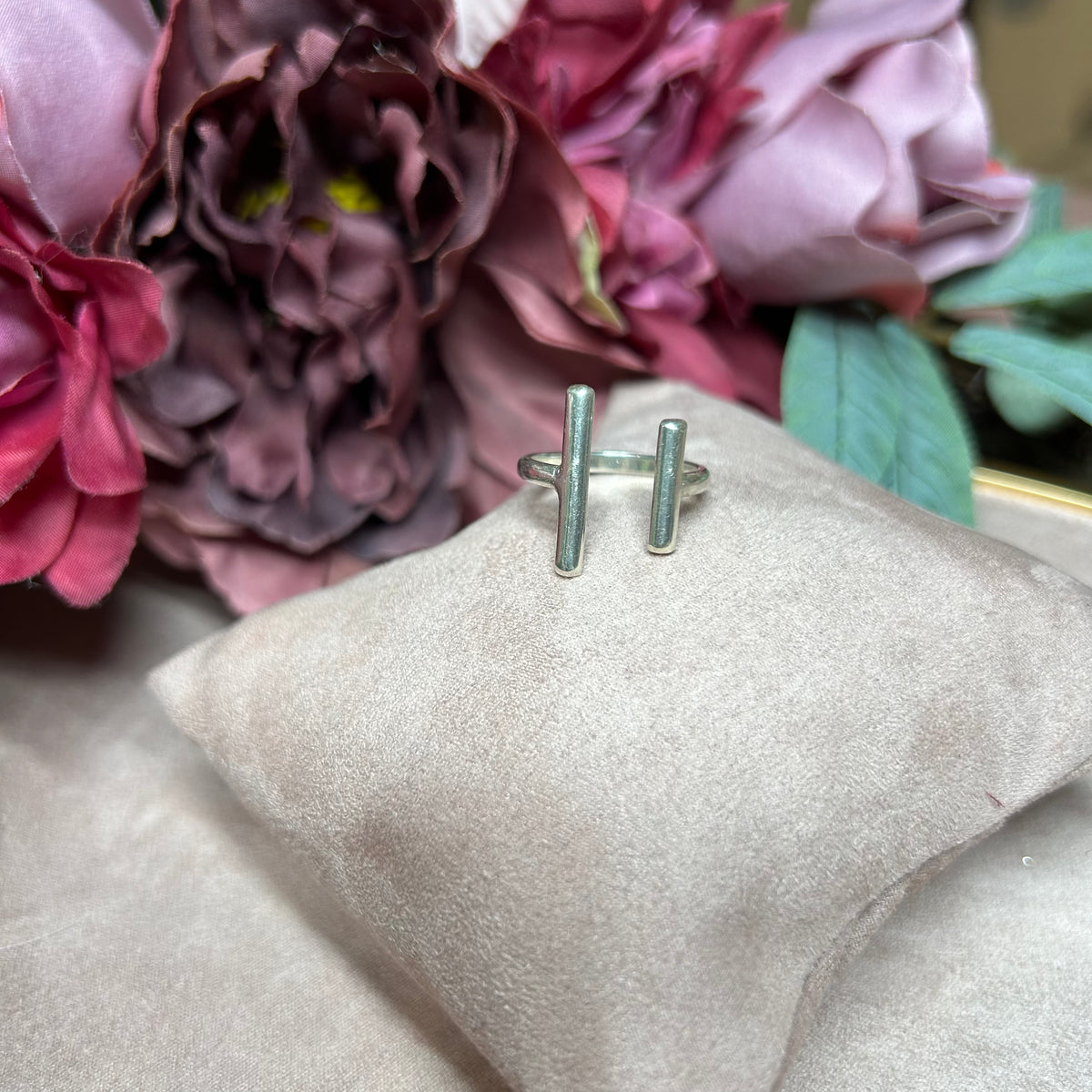 BAR - Adjustable Bar Ring Plain Sterling Silver Handmade To Order ...