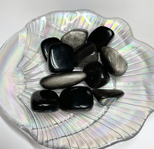 Silver Sheen Obsidian Tumble Stones - Sarah's Pretty Rocks